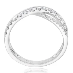 Beaverbrooks Platinum Diamond Half Eternity Ring