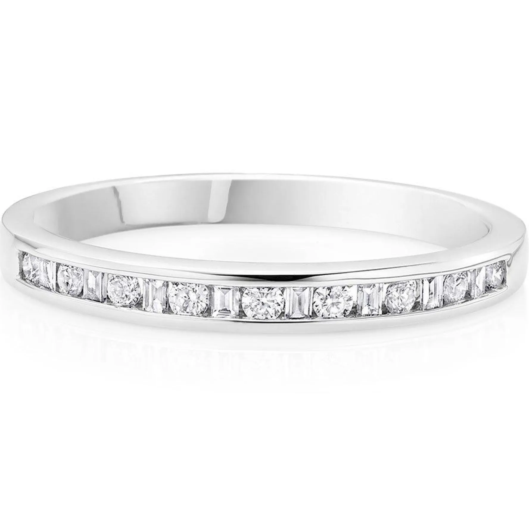Beaverbrooks Platinum Diamond Half Eternity Ring