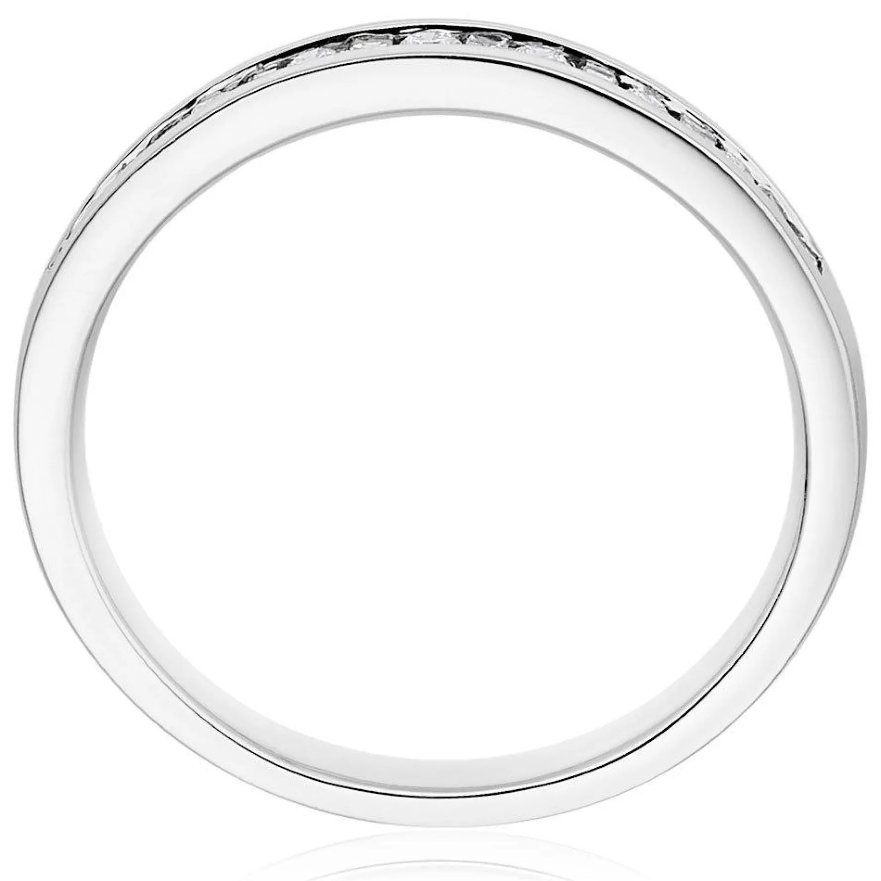 Beaverbrooks Platinum Diamond Half Eternity Ring