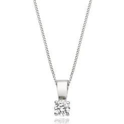 Beaverbrooks Platinum Diamond Solitaire Pendant