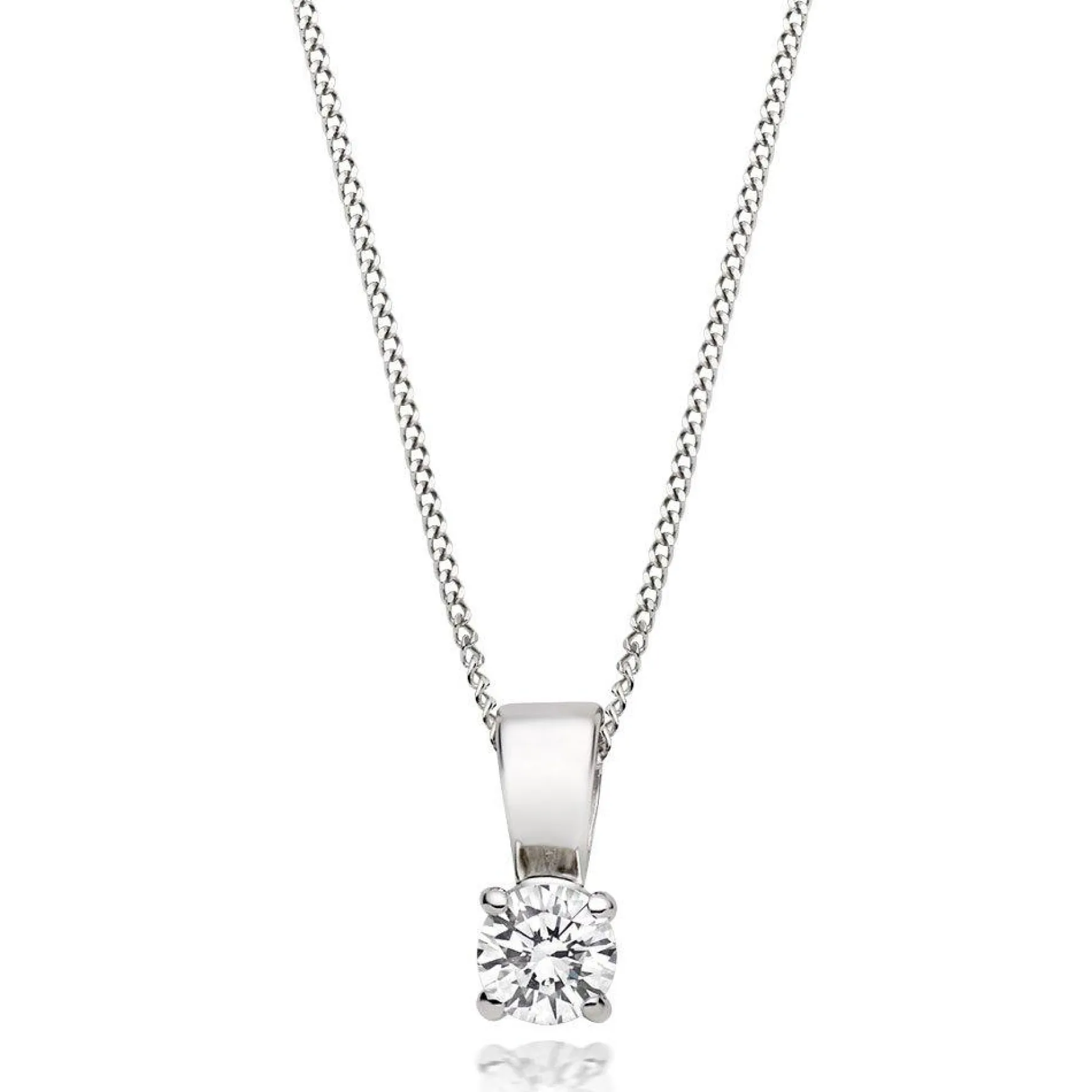 Beaverbrooks Platinum Diamond Solitaire Pendant