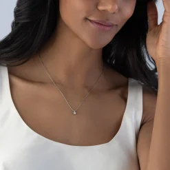 Beaverbrooks Platinum Diamond Solitaire Pendant