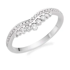 Beaverbrooks Platinum Diamond Half Eternity Wedding Ring