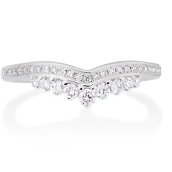 Beaverbrooks Platinum Diamond Half Eternity Wedding Ring