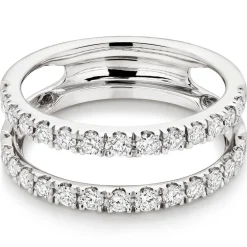 Beaverbrooks Platinum Diamond 6mm Silhouette Ring