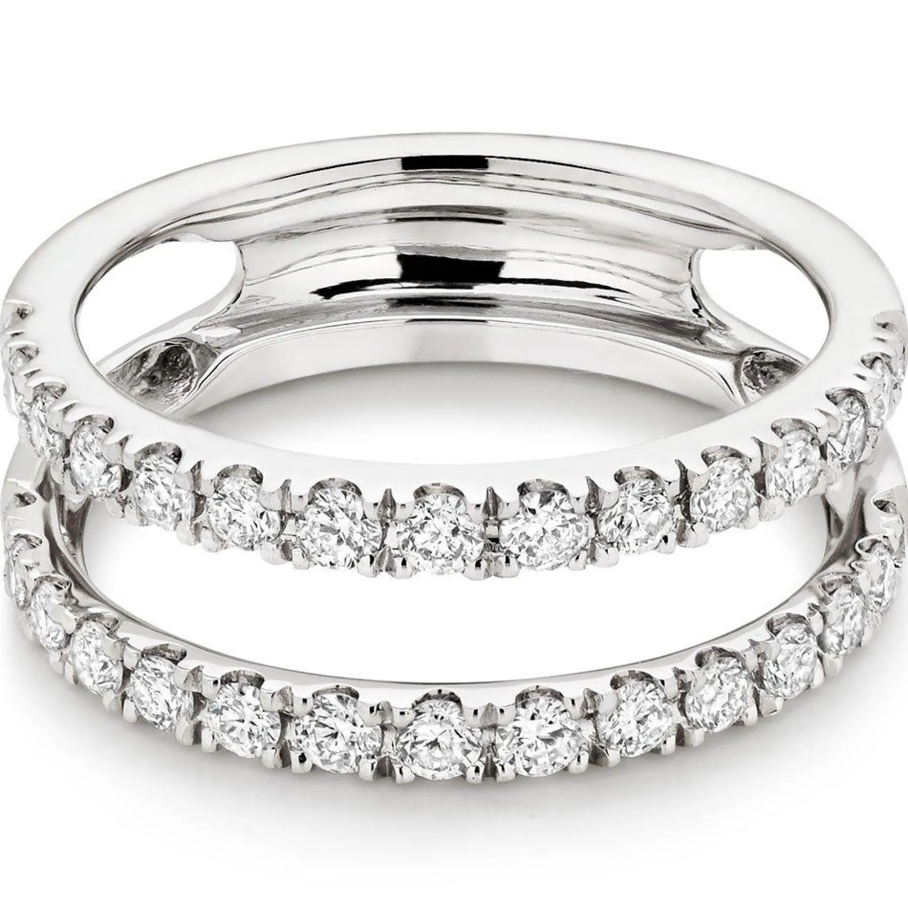Beaverbrooks Platinum Diamond 6mm Silhouette Ring