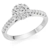 Beaverbrooks Platinum Diamond Halo Ring