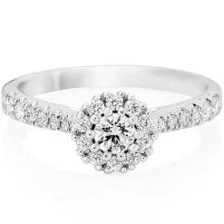 Beaverbrooks Platinum Diamond Halo Ring