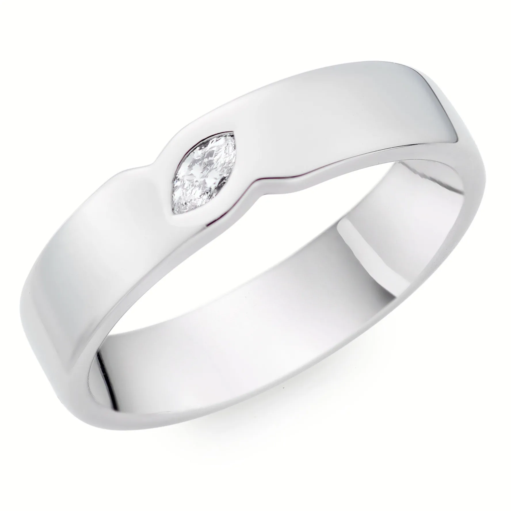 Beaverbrooks Platinum Diamond 5mm Wedding Ring