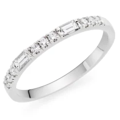 Beaverbrooks Platinum Diamond 2mm Ladies Wedding Ring