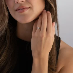 Beaverbrooks Platinum Diamond Oval Shaped Solitaire Engagement Ring