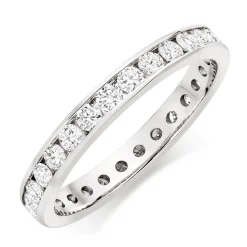 Beaverbrooks Platinum Diamond 3mm Full Eternity Ring