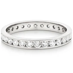 Beaverbrooks Platinum Diamond 3mm Full Eternity Ring
