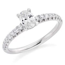 Beaverbrooks Platinum Diamond Oval Cut Solitaire Ring
