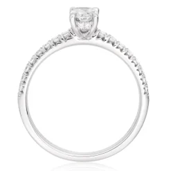 Beaverbrooks Platinum Diamond Oval Cut Solitaire Ring
