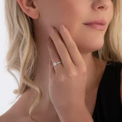 Beaverbrooks Platinum Diamond Oval Cut Solitaire Ring