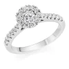 Beaverbrooks Platinum Diamond Halo Ring
