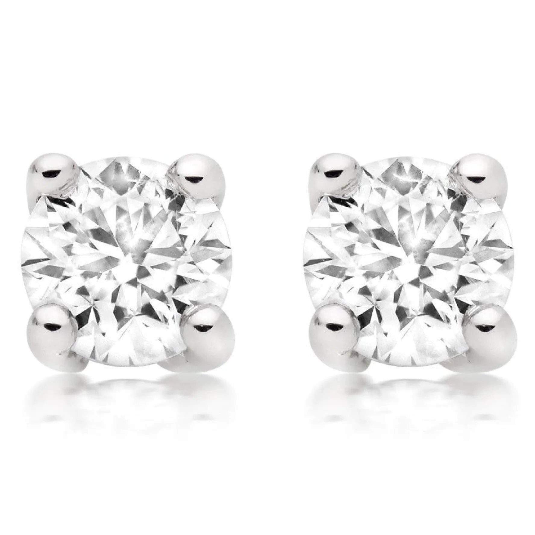 Beaverbrooks Platinum Diamond Stud Earrings