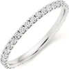 Beaverbrooks Platinum Diamond 2mm Full Eternity Ladies Ring