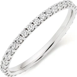 Beaverbrooks Platinum Diamond 2mm Full Eternity Ladies Ring