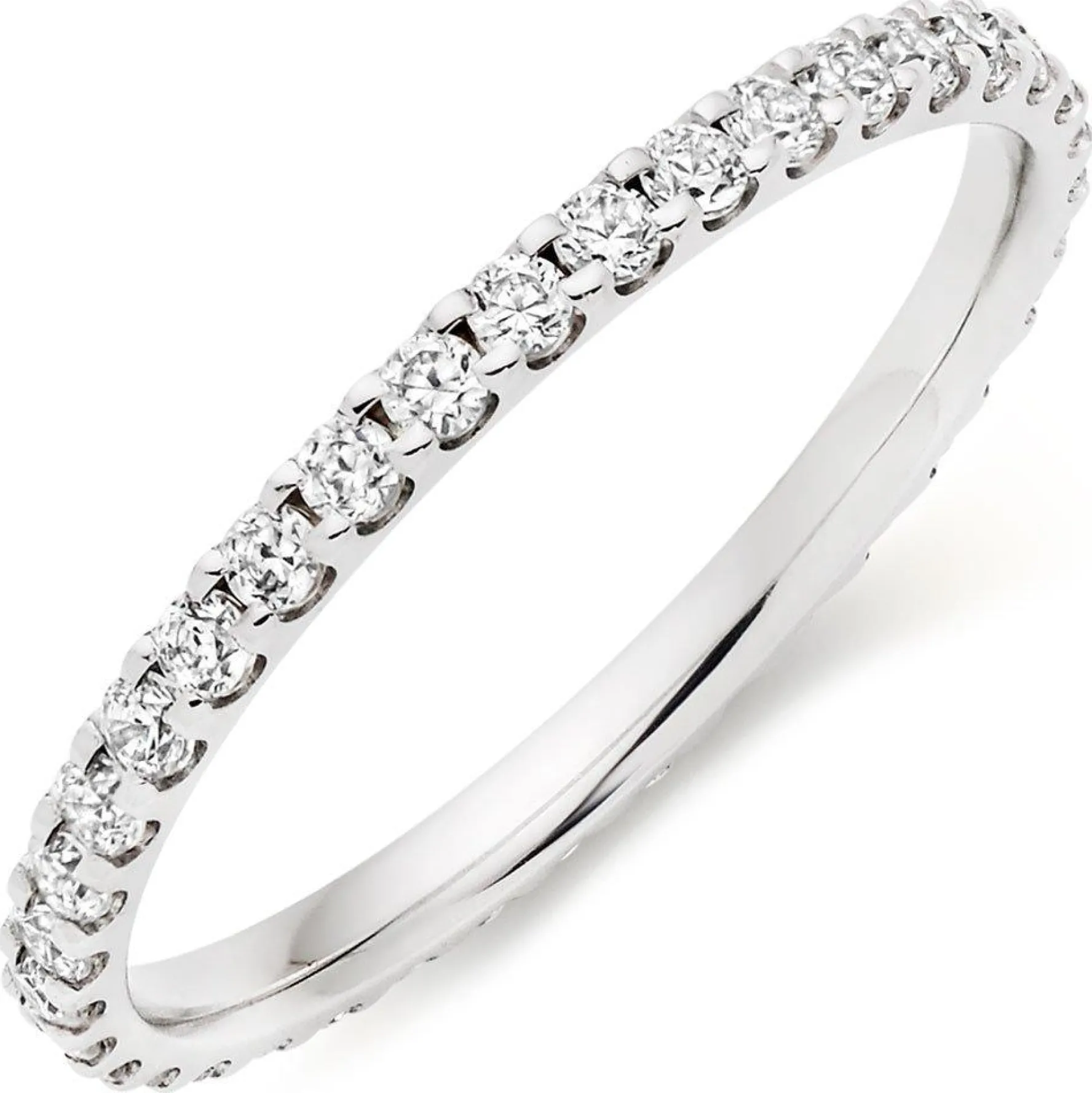 Beaverbrooks Platinum Diamond 2mm Full Eternity Ladies Ring