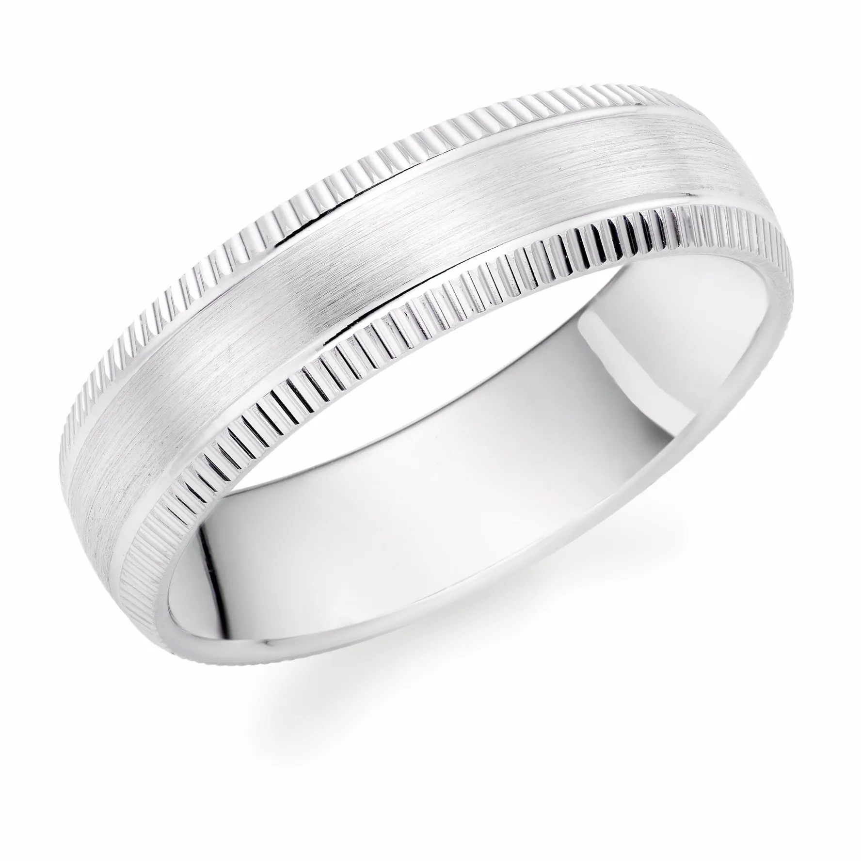 Beaverbrooks Platinum Fancy Men's Wedding Ring