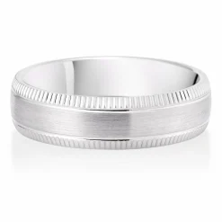 Beaverbrooks Platinum Fancy Men's Wedding Ring