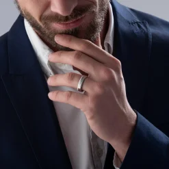 Beaverbrooks Platinum Fancy Men's Wedding Ring