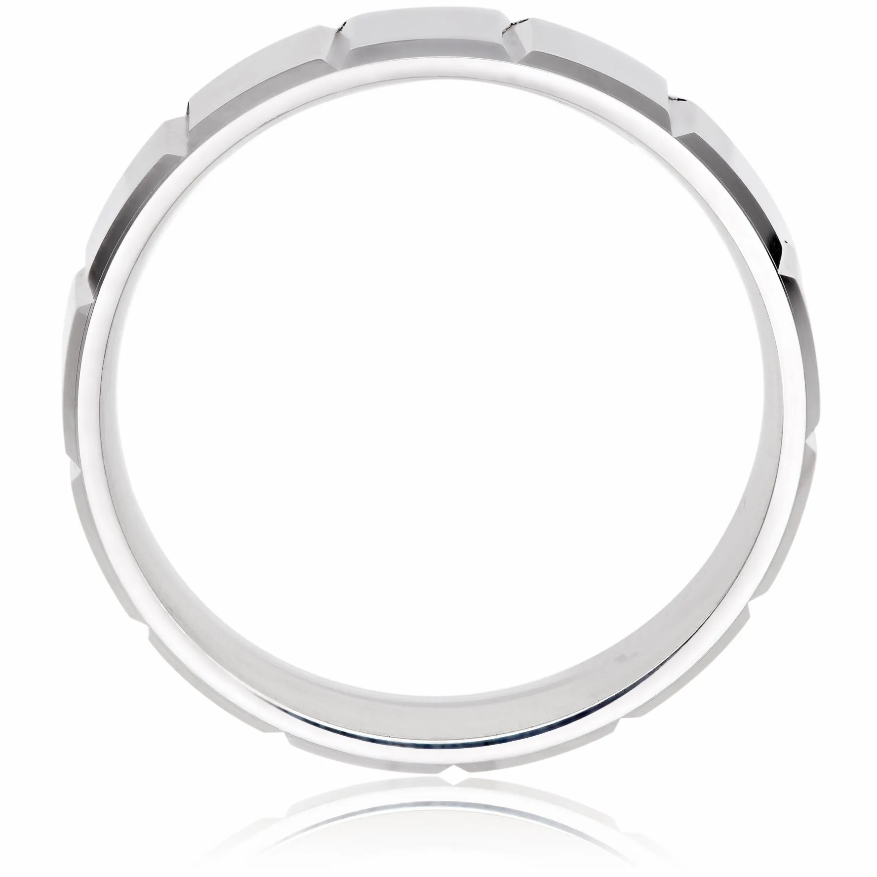 Beaverbrooks Platinum Fancy 5mm Men's Wedding Ring