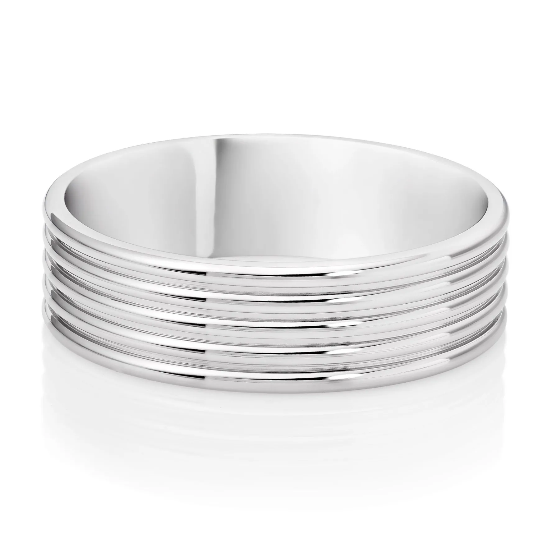 Beaverbrooks Platinum Fancy 6mm Men's Wedding Ring