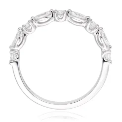 Beaverbrooks Platinum Half Eternity Diamond Ring