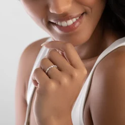 Beaverbrooks Platinum Half Eternity Diamond Ring