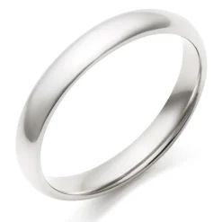 Beaverbrooks Platinum 3mm Court Wedding Ring