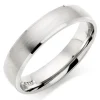 Beaverbrooks Platinum 5mm Brushed Men's Wedding Ring
