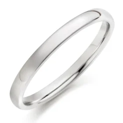 Beaverbrooks Platinum 2mm Court Wedding Ring