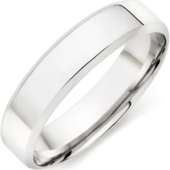 Beaverbrooks Platinum 5mm Men's Wedding Ring