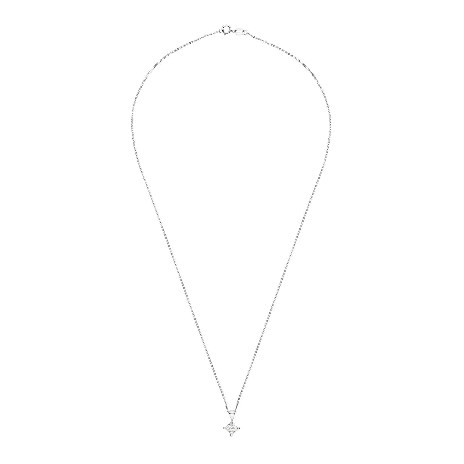 Beaverbrooks Platinum Princess Diamond Pendant