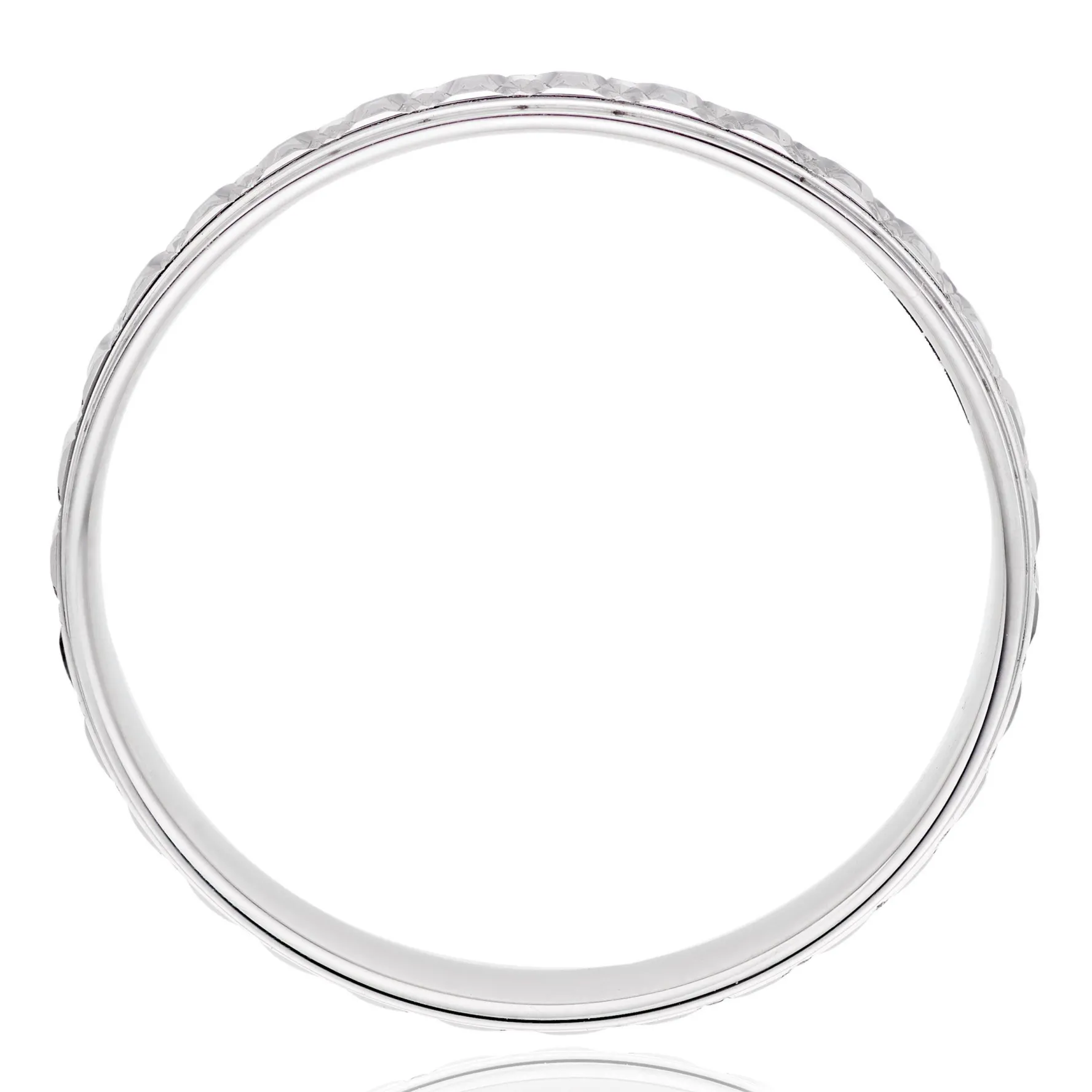 Beaverbrooks Platinum Sparkle Cut Wedding Ring