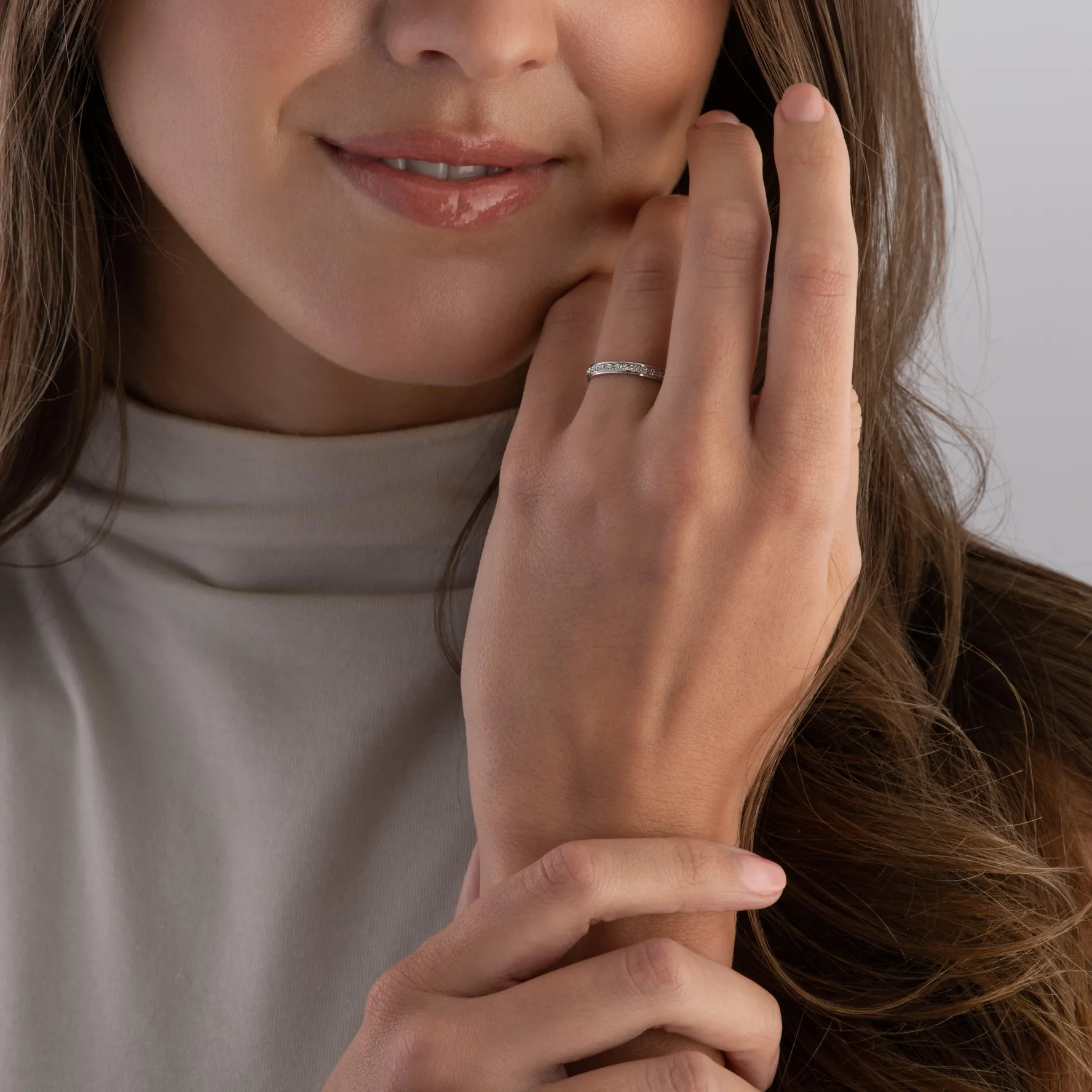Beaverbrooks Platinum Sparkle Cut Wedding Ring