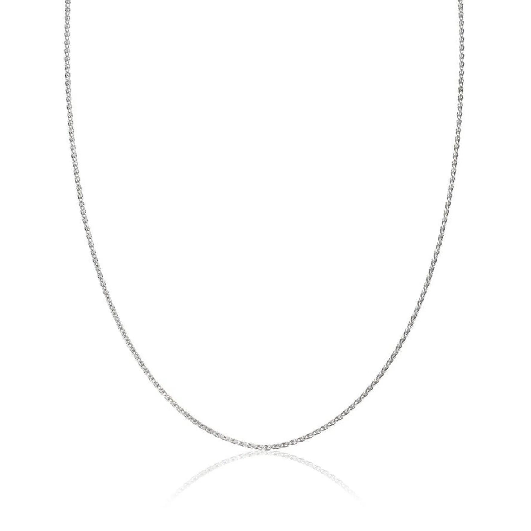 Beaverbrooks Platinum Spiga Chain 45cm