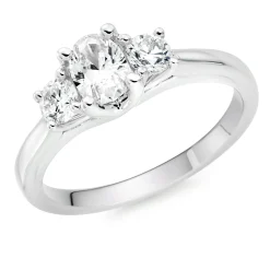 Beaverbrooks Platinum Three Stone Diamond Ring