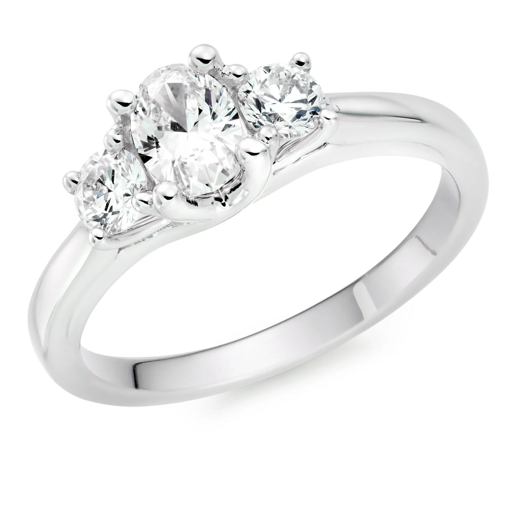 Beaverbrooks Platinum Three Stone Diamond Ring