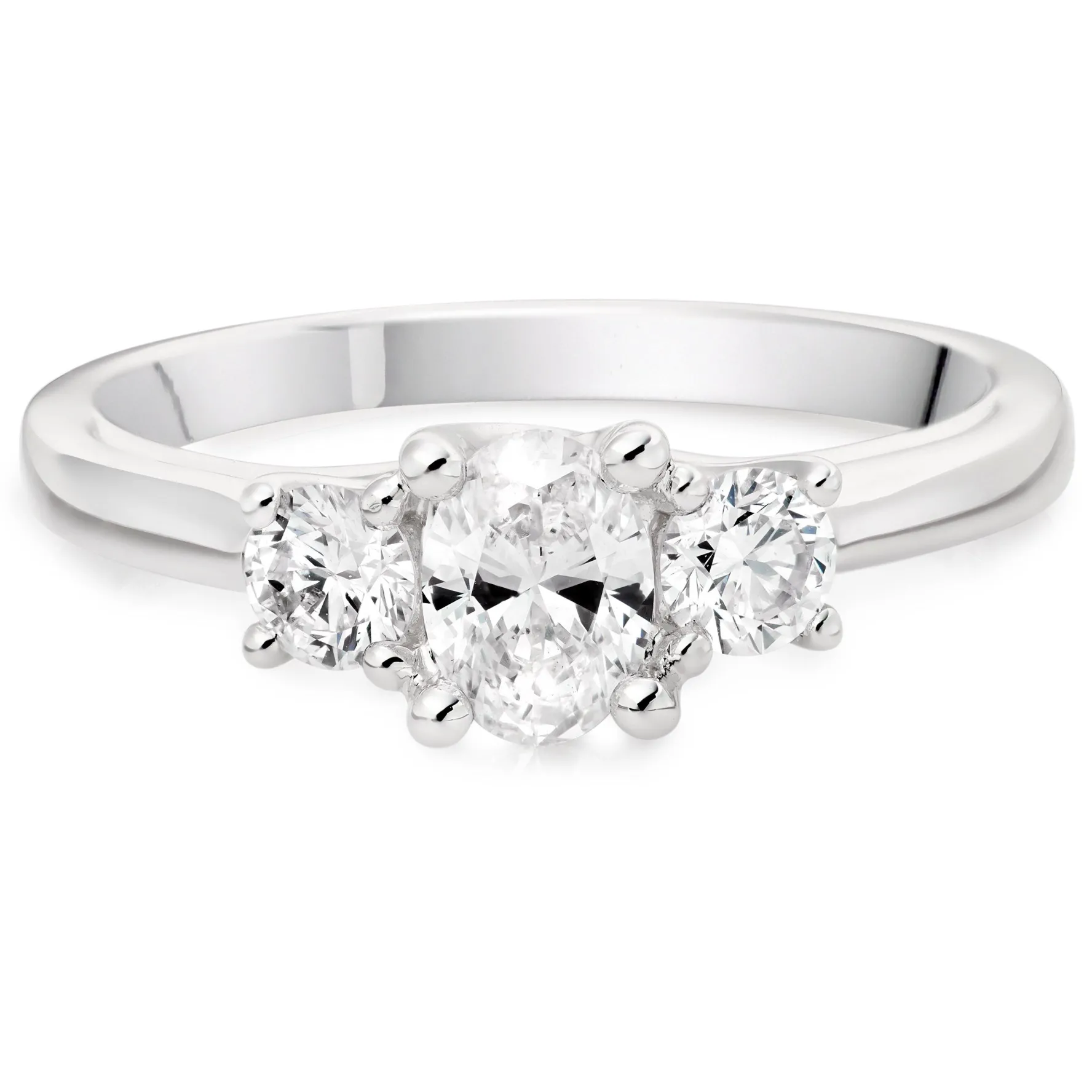 Beaverbrooks Platinum Three Stone Diamond Ring