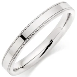 Beaverbrooks Platinum Vintage 2.5mm Ladies Wedding Ring