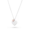 Beaverbrooks Silver and Rose Gold Plated Double Heart Pendant