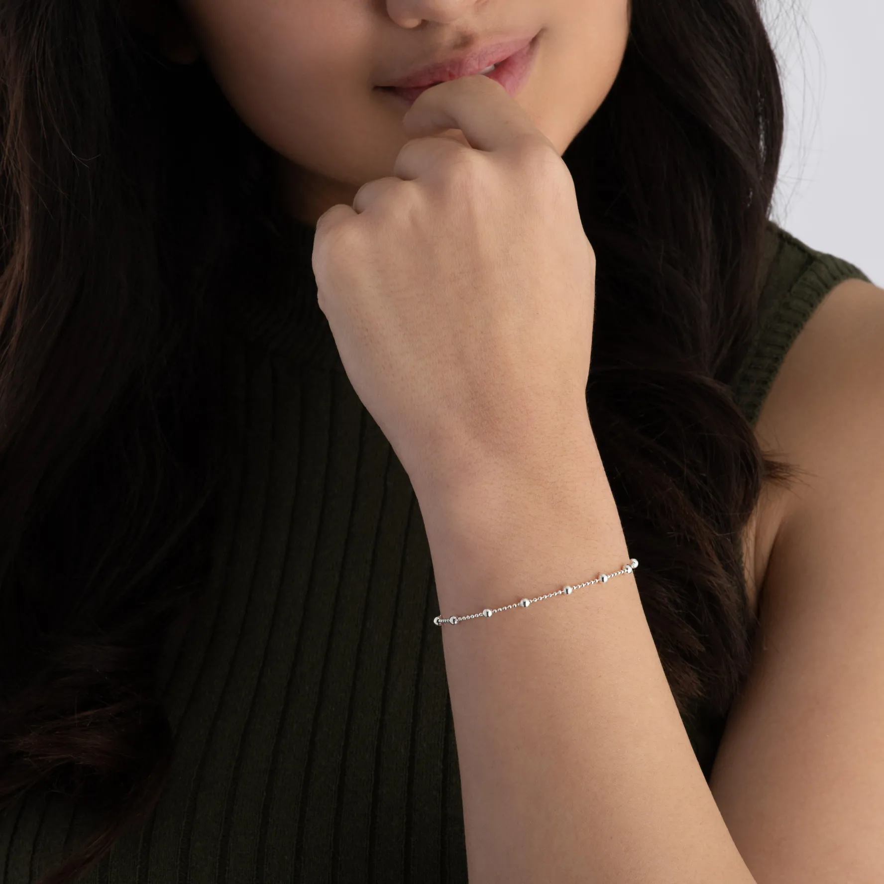 Beaverbrooks Silver Ball Bracelet