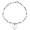 Beaverbrooks Silver Ball Heart Bracelet