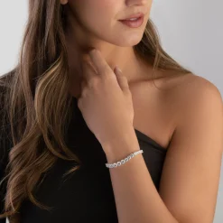 Beaverbrooks Silver Cubic Zirconia Bracelet