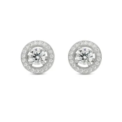 Beaverbrooks Silver Cubic Zirconia Stud Earrings