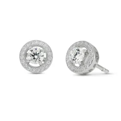 Beaverbrooks Silver Cubic Zirconia Stud Earrings